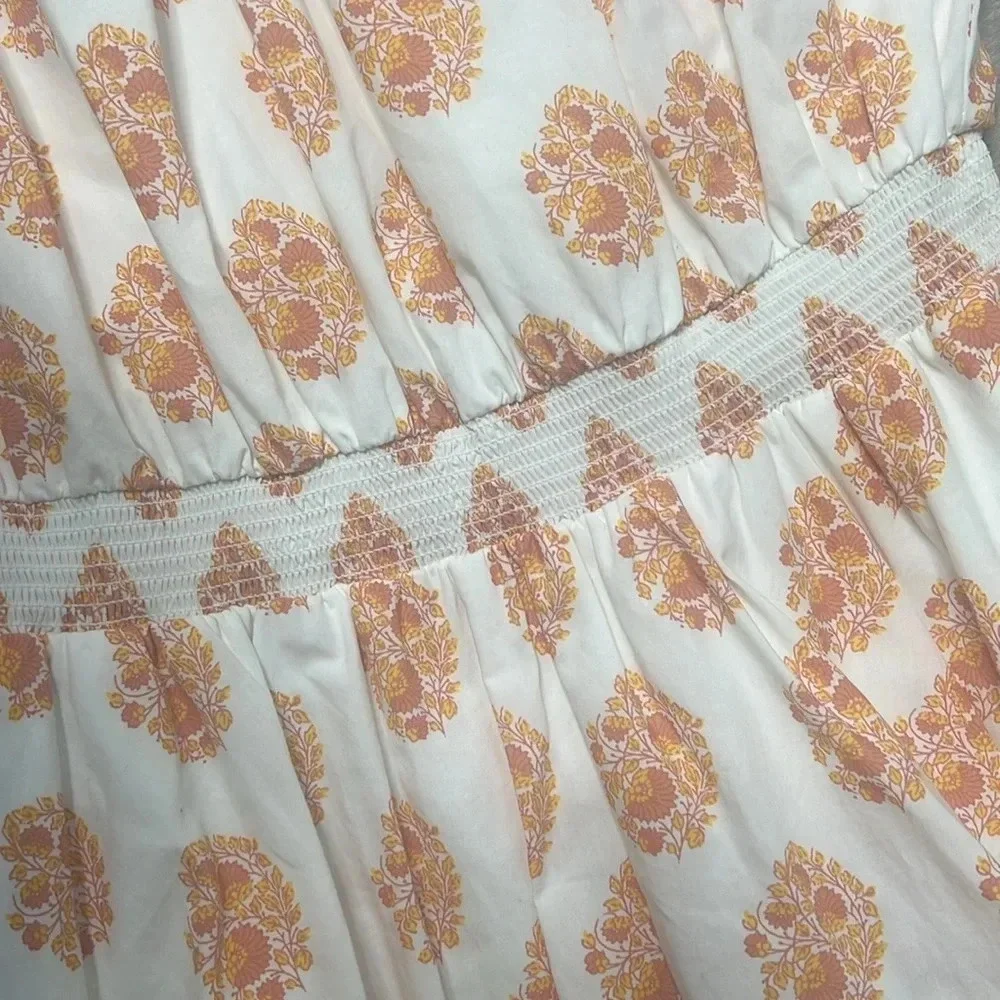 J. Crew Smocked-Waist Mini Dress in Gathered Floral Block Print Size XS - Picture 7 of 9